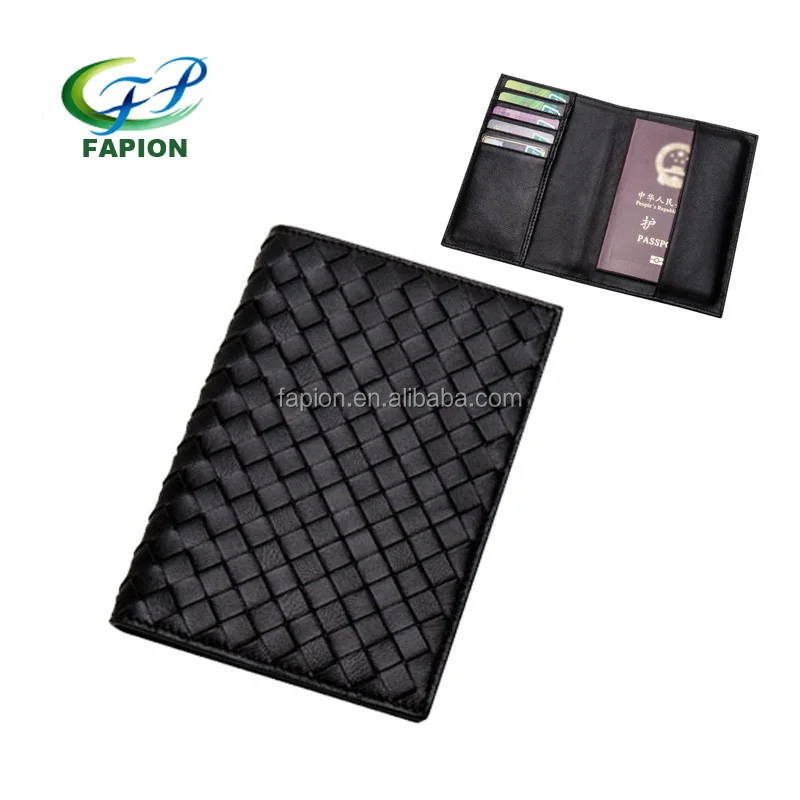 
RFID blocking genuine leather passport wallet 