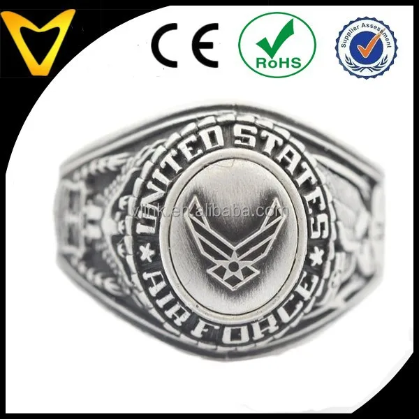 High Quality Stainless Steel Jewelry Custom Military Rings, Mens Big US Navy Insignia Ring - Bronze Colored Navy Veteran Ring