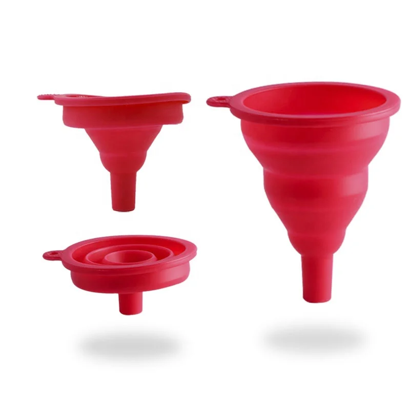 Silicone Collapsible Funnel Cooking Tool Kitchen Funnel  Silicone Foldable Funnel