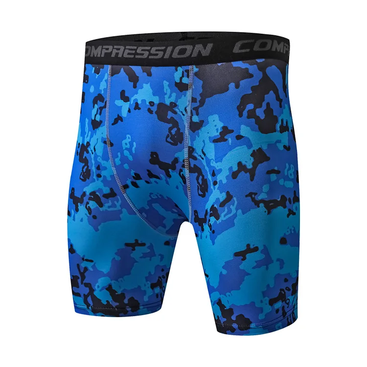 
Men Camouflage Base Layer Under Short Pants Running Tight Trousers Quick Dry Compression Shorts 