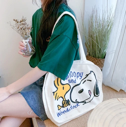 
 Модная белая долговечная Экологически чистая хлопчатобумажная сумка-тоут для покупок  