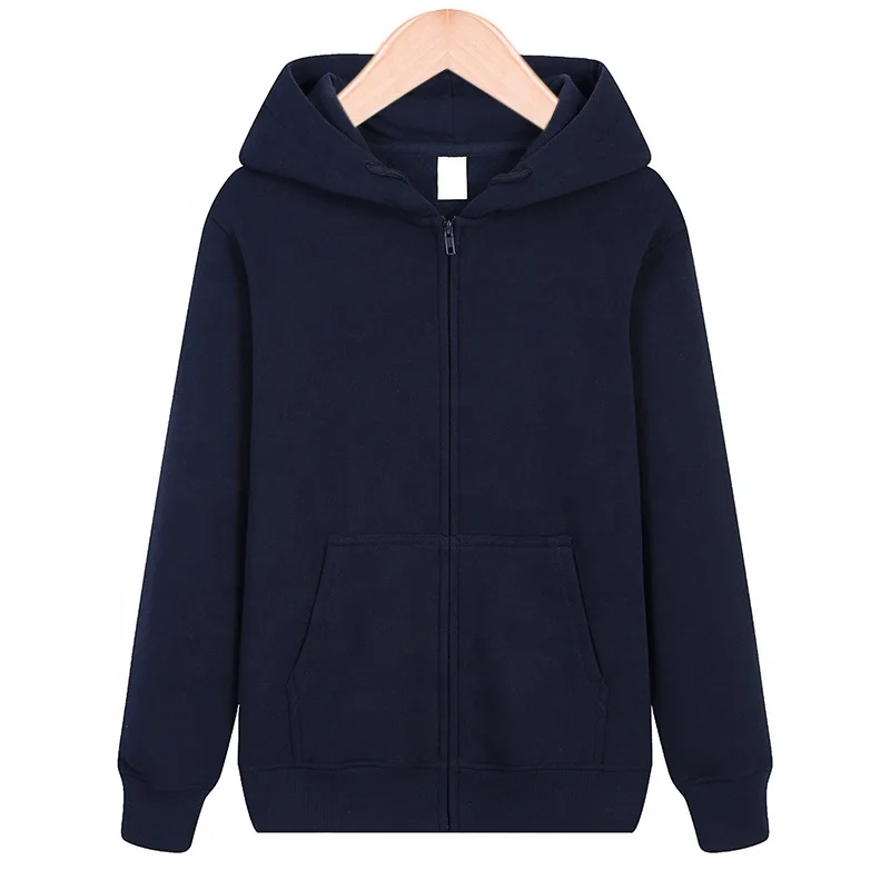 fashion plain thick fleece full-zip hoodies custom logo printed embroidered customizable men hoodies hoodie