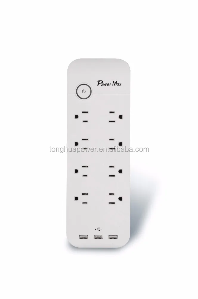 USB Wall Charger Surge Protector 5 Outlet Extender with 4 USB Charging Ports Surge Protector - 3 Outlets with USB C