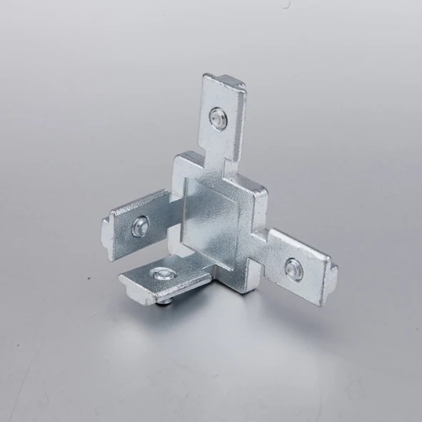 zinc plated surface 3-way connector