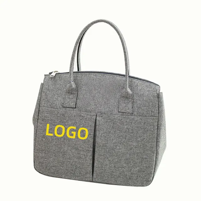 BEARKY direct factory customized reusable thermal insulated cooler lunch bag custom logo women wholesale lady lunch tote bag