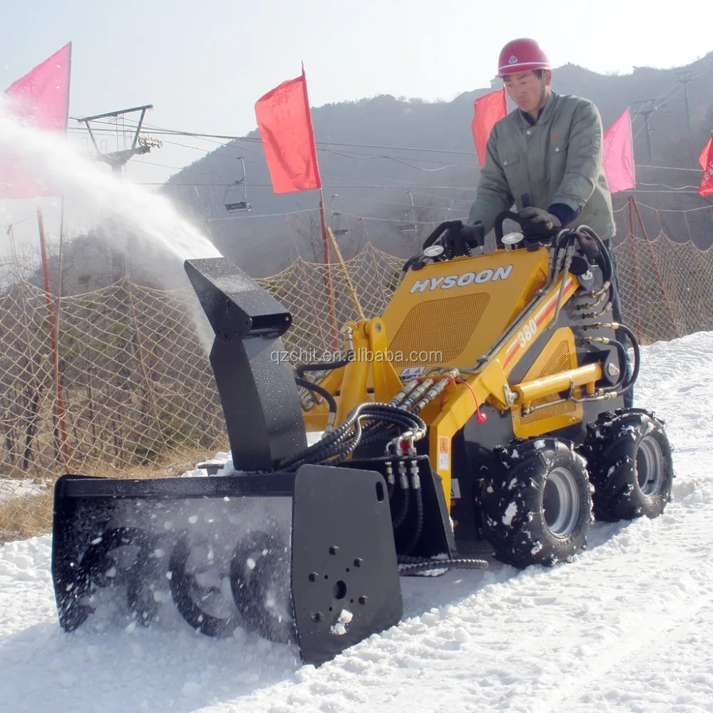 mini skid steer loader with snow blower