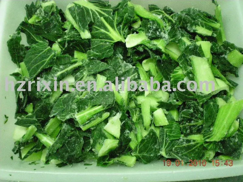 
IQF Frozen Chingensai Chinese pakchoi green terrier 
