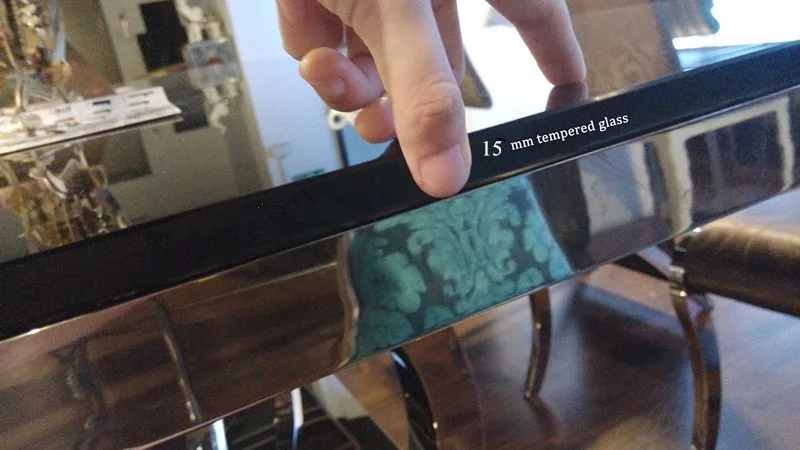 
A8068 2016 Strong Buy,best quality modern design tempered glass top dining table 