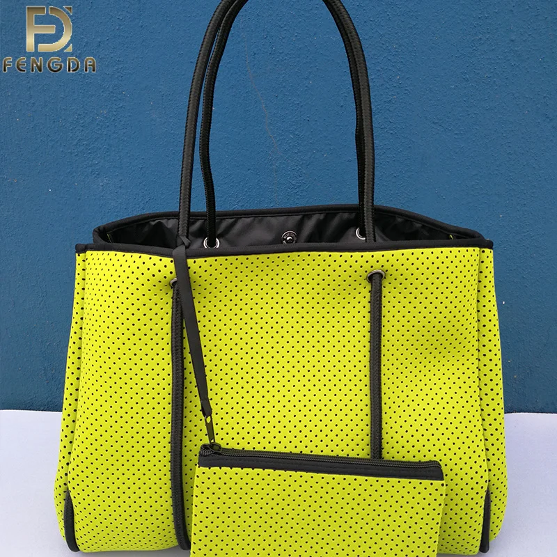 FD-TB025 fashion ladies handbags neoprene square handbag hand bag