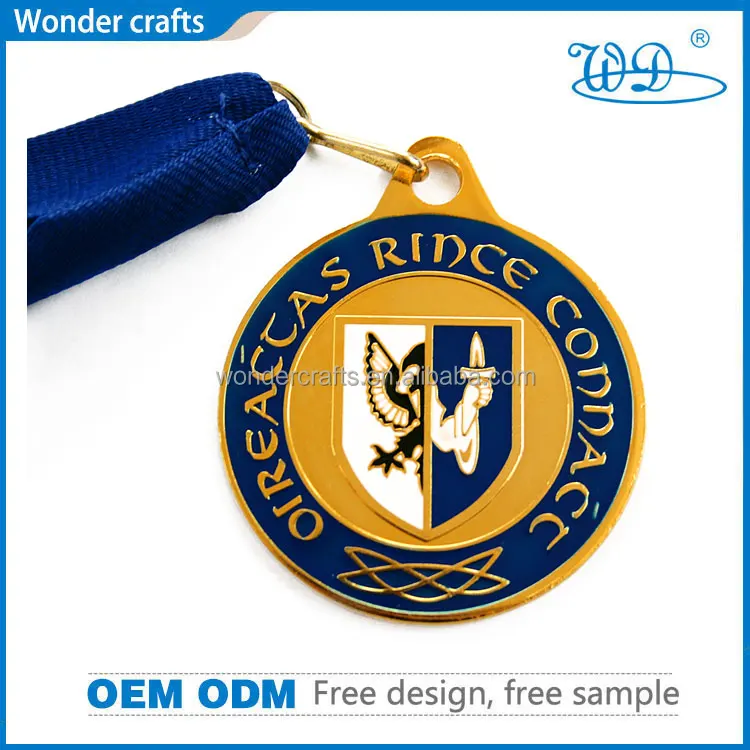 custom commemorative polished laser engraving antique gold bronze double plating iron brass zinc alloy nato medal with ribbon