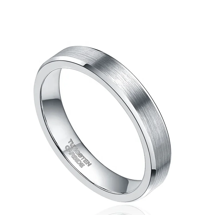 Latest Designs Brushed Tungsten Ring,Simple design men women silver color tungsten carbide jewelry rings