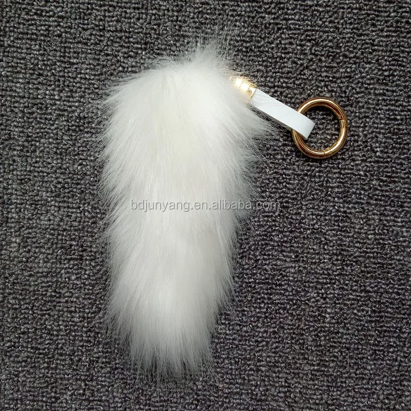 Cheap dyed faux fur fox tail/fake fur fox tail/real fur fox tails