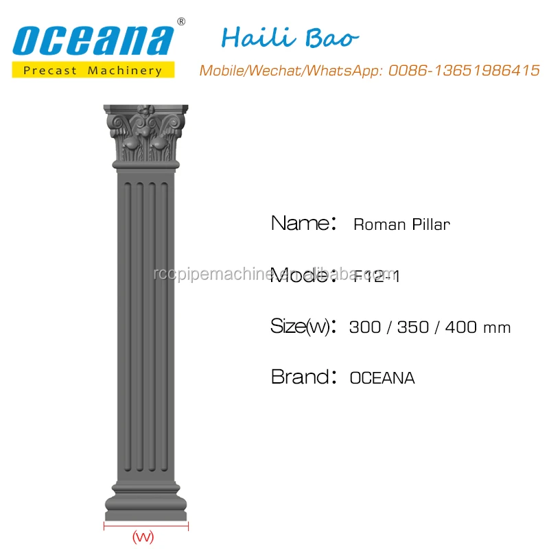 Cheap Plastic Injection Decorative Stone Pillar Moulding for Concrete Roman Columns