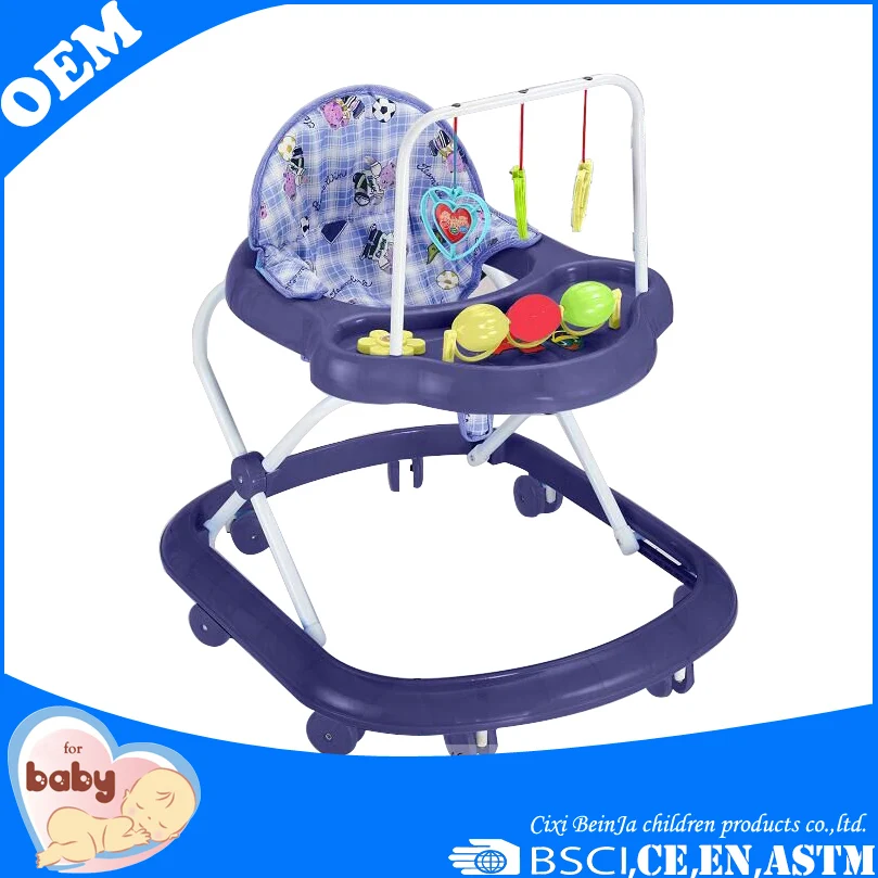 
8 wheels plastic baby walker with music and many toys 