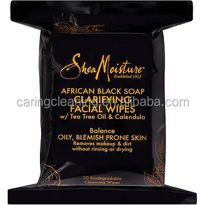 Черные влажные салфетки, черные салфетки для лица