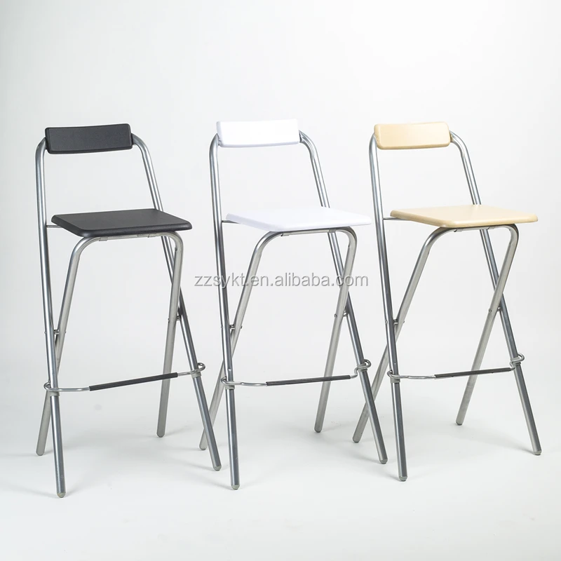 Quality MDF wood and metal folding bar chairs bar stools wholesale
