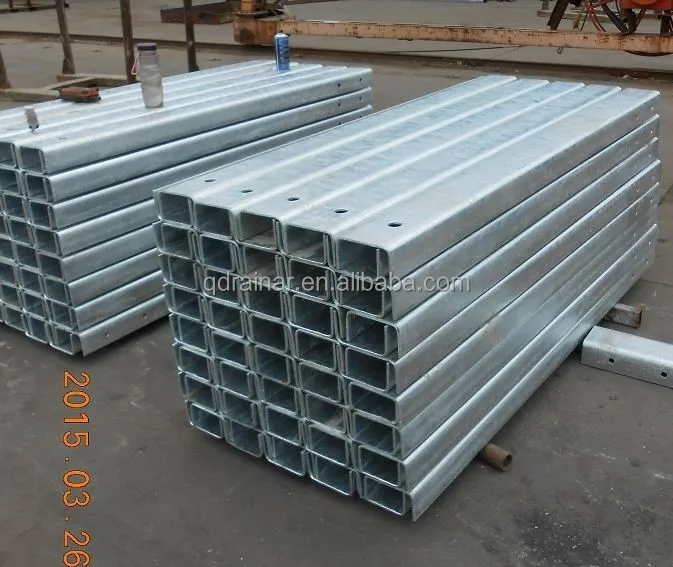 1700mm 1900mm length U shape Guardrail post for safety barrier