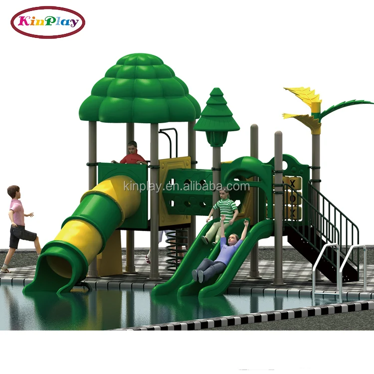 KINPLAY brand kids plastic playground slide material slide and swing set playground best quality outdoor playground slide