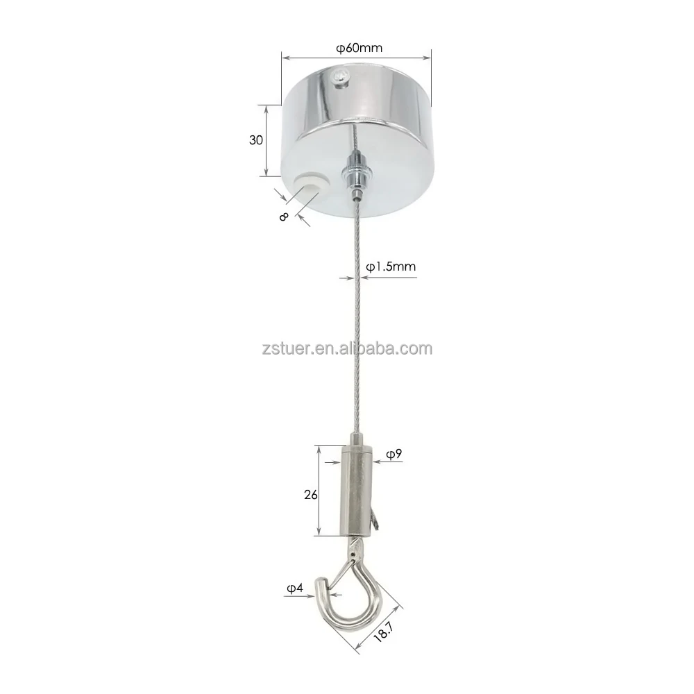 profession design Customized all kind lights mechanical wire/cable gripper suspension kit