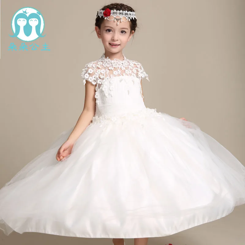 Very latest new model short sleeve girl first dress lace alibaba online flower girl dresses with 100-160cm