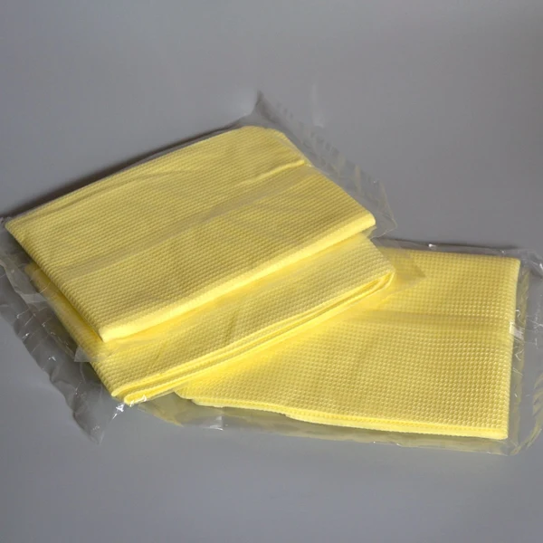 top design yellow waffle surface car care body cooling pva chamois towel