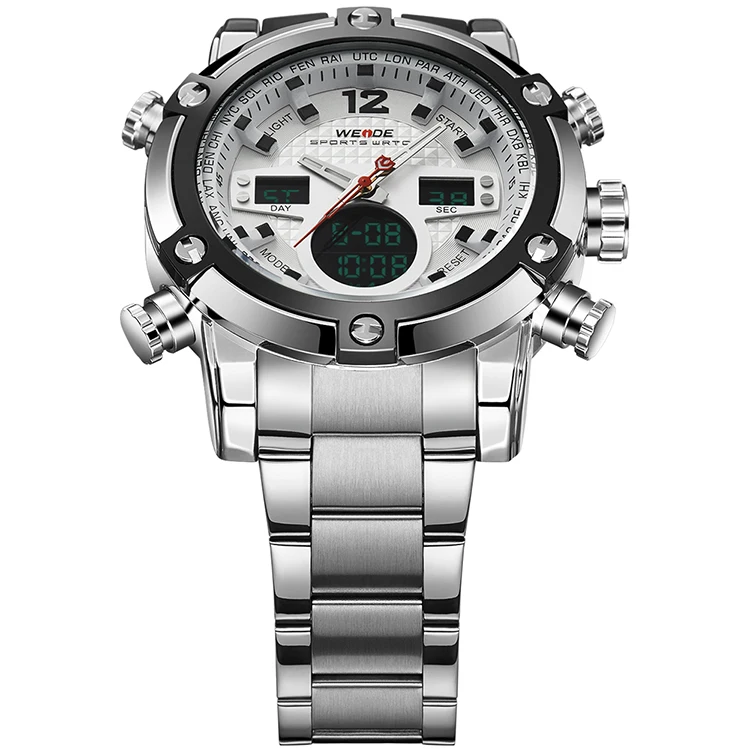 
Weide men watches, branded luxury quartz watch sr626sw, china factory custom japan movt watch stainless steel back 