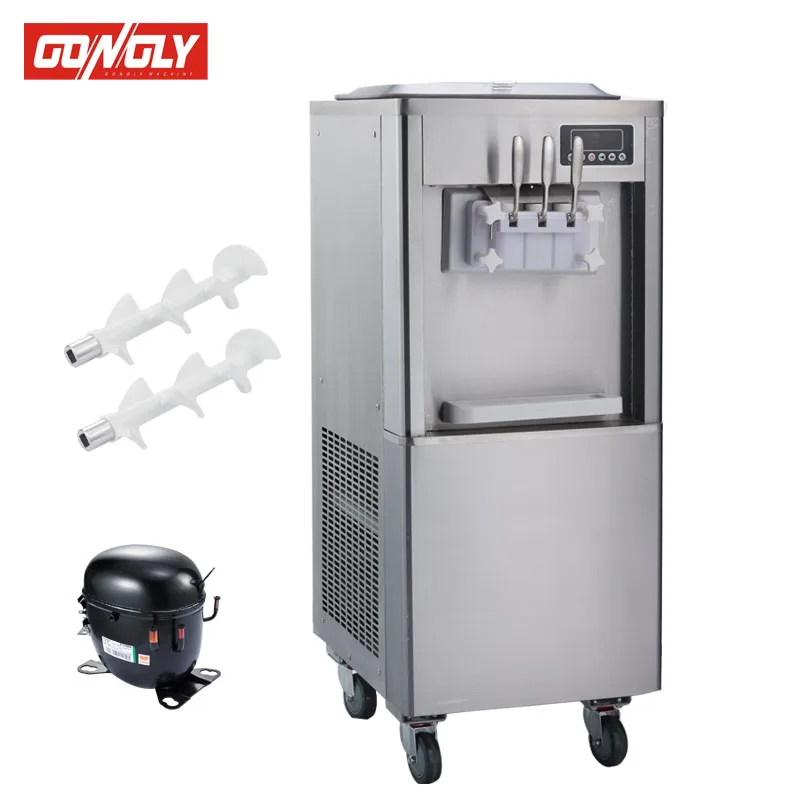 2022 Making Wholesale Best Seller Snack Food Maker Standing Type Manufacturing Ice Cream Machine