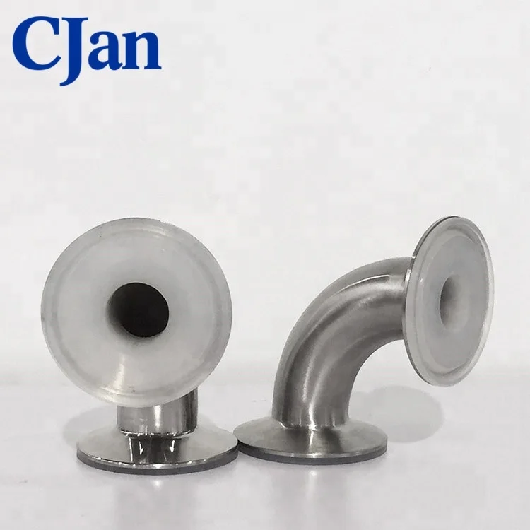 
PFA lined 90 degree elbow with tri-clamp fitting 