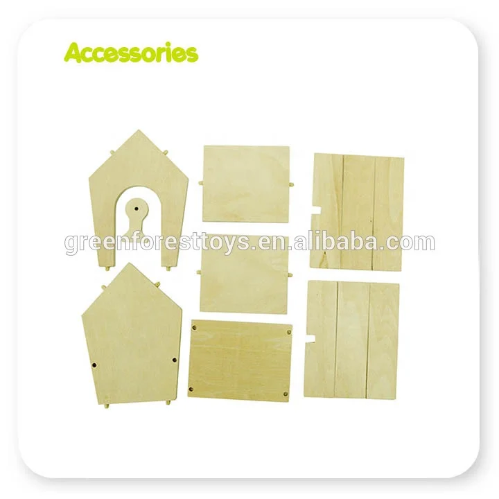 Top Quality DIY Toy Build and Paint  Unfinished Wooden Bird House