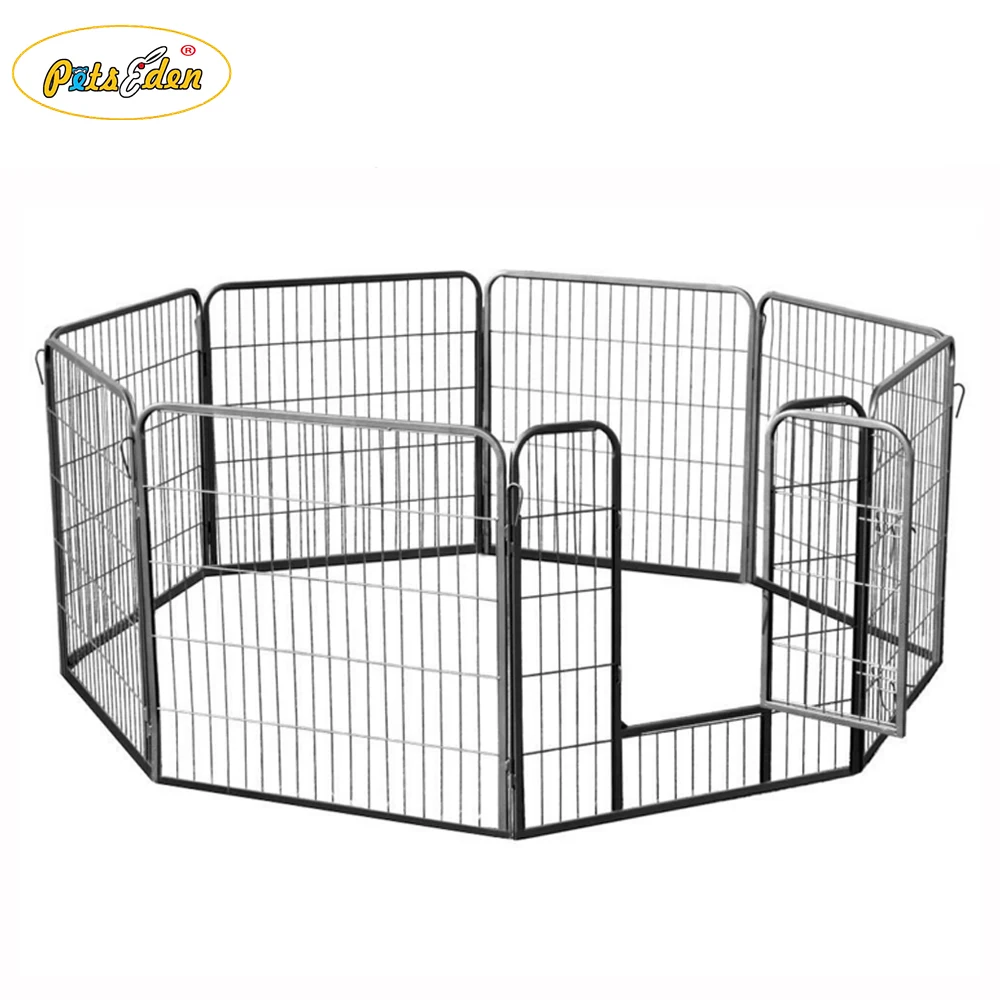 Folding Portable Heavy Duty Large Black Playpen Dog Animal Playpen Fence 8 Panels