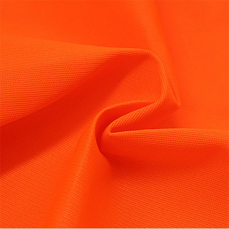 
2018 tricot knitted orange color reflective knit fabric 