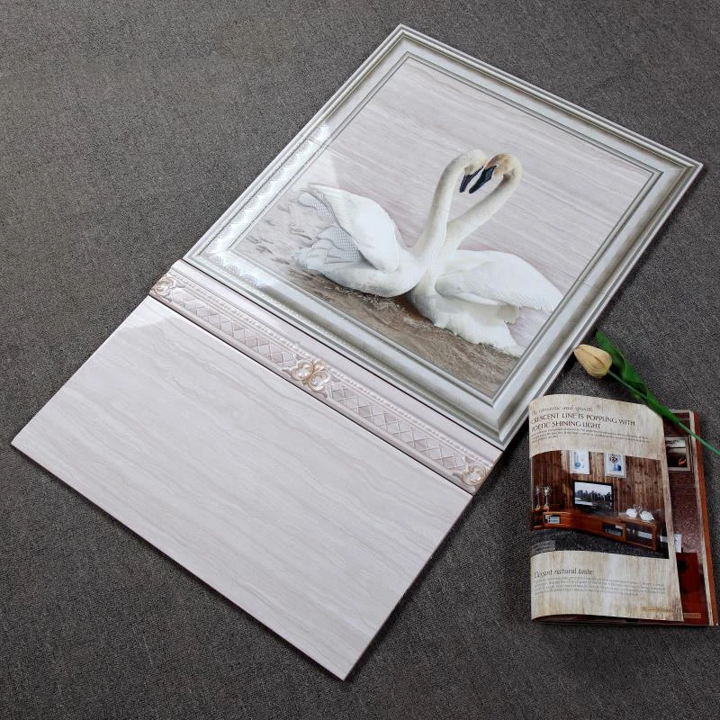 White Ceramic Calacatta Tile Bathroom and Kitchen Ceramic Tile 300x600mm