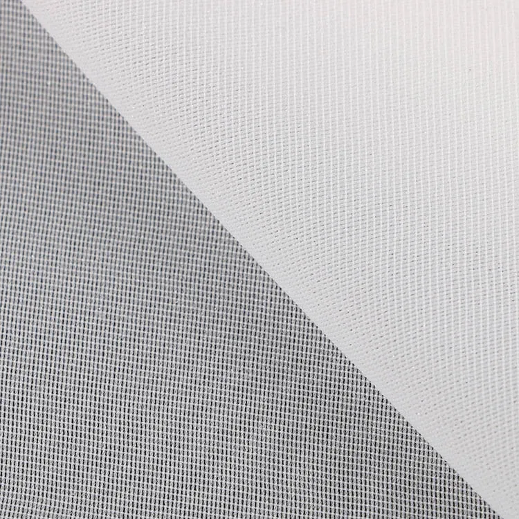 100% Polyester Microfiber Fusible Tricot Interlining Fabric Warp Knitting