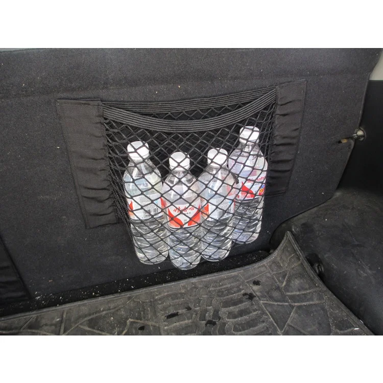 Cheap bungee hatchback minivan storage cargo nets / Car boot net organiser / SUV rear cargo net