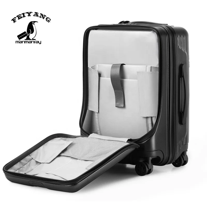 2019 Popular abs suitcase zipper luggage set factory