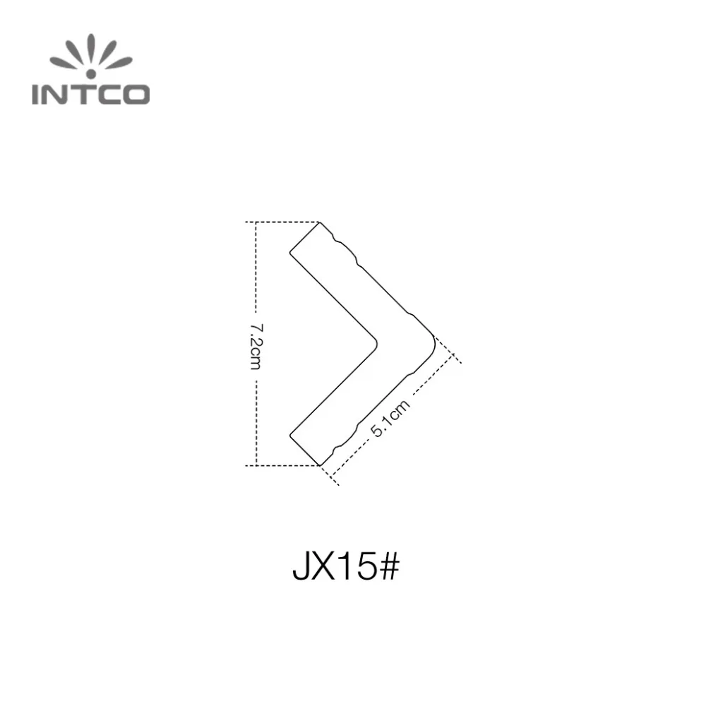 INTCO Waterproof Plastic Inside Decorative Wall Base Moulding Corner Moulding