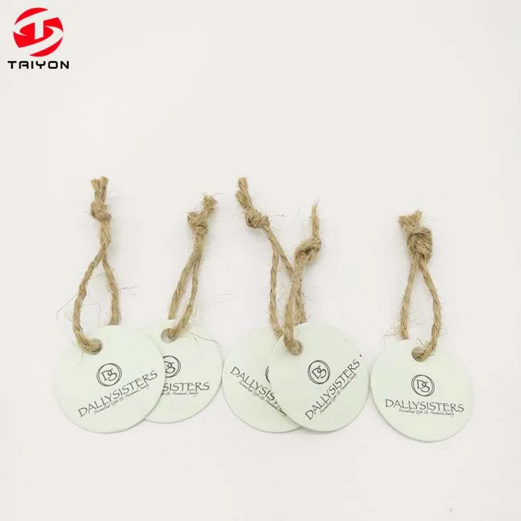 Custom logo printing round pricing tag for jewelry
