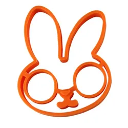 Breakfast rabbit shape silicone fried egg rings mold