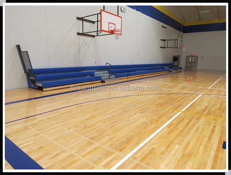 2 Row Aluminum Portable Bleachers With HDPE Seats For Playground Court Stadium