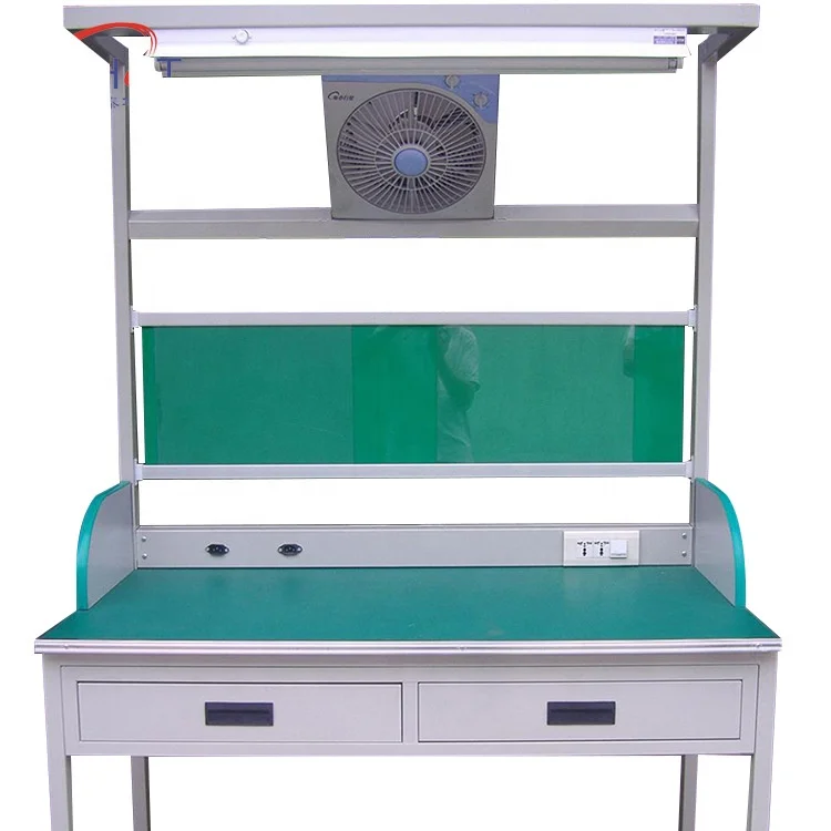 Custom electronics factory assembly line production station assembly station anti-static workbench