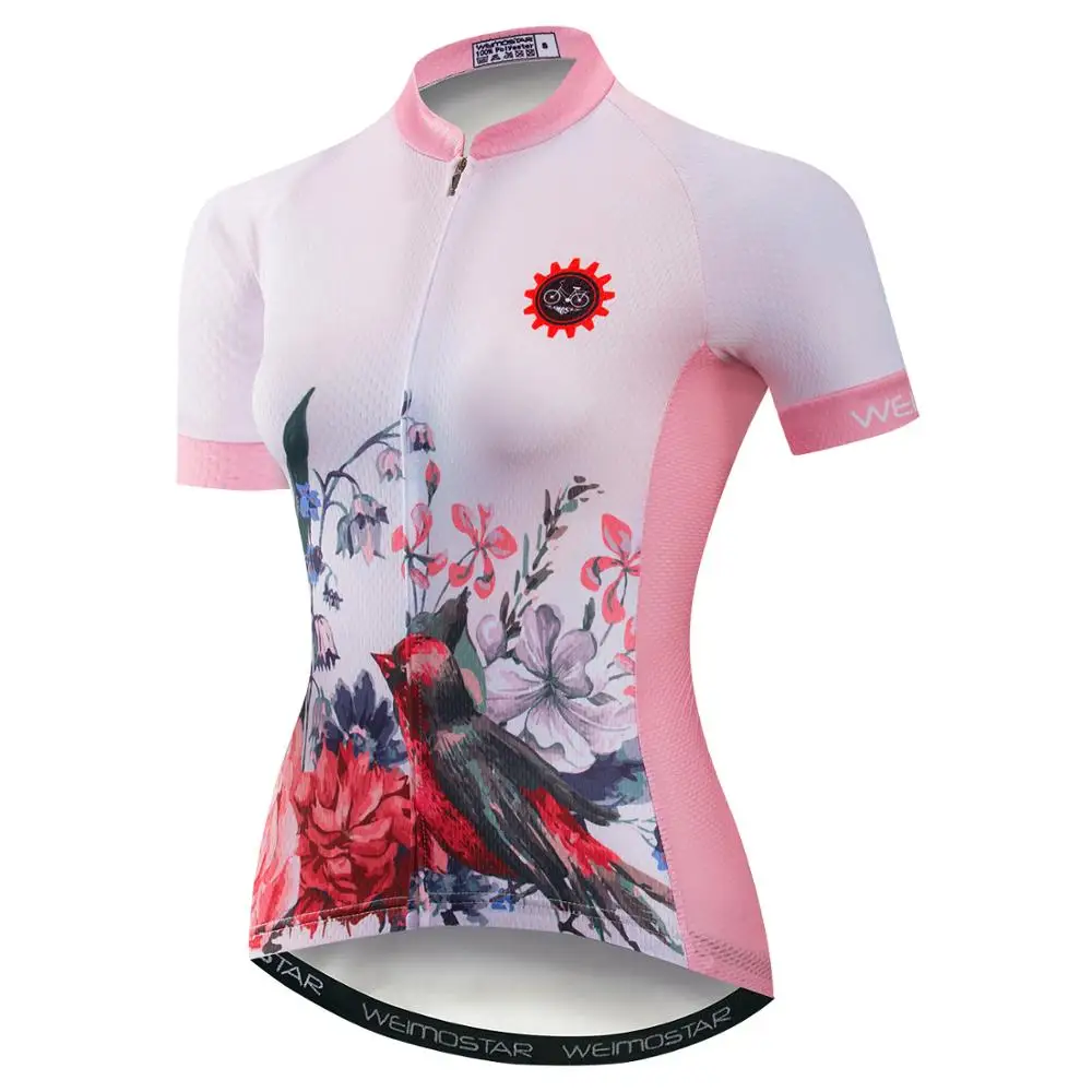 Weimostar Downhill Jerseys MTB Shirt Top Breathable Bicycle Clothing Ropa Ciclismo Blue Women Short Sleeve Cycling Jersey