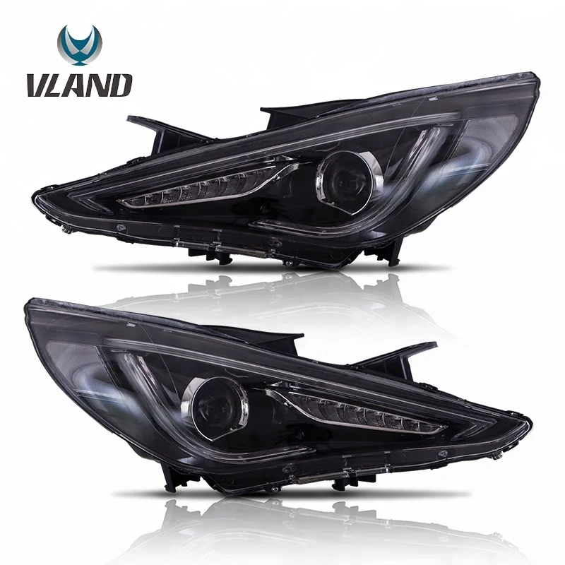 VLAND manufacture factory  Bi-projectors New LED Head light SONATA 2011-2014 FOR HYUNDAI SONATA  HEADLAMP