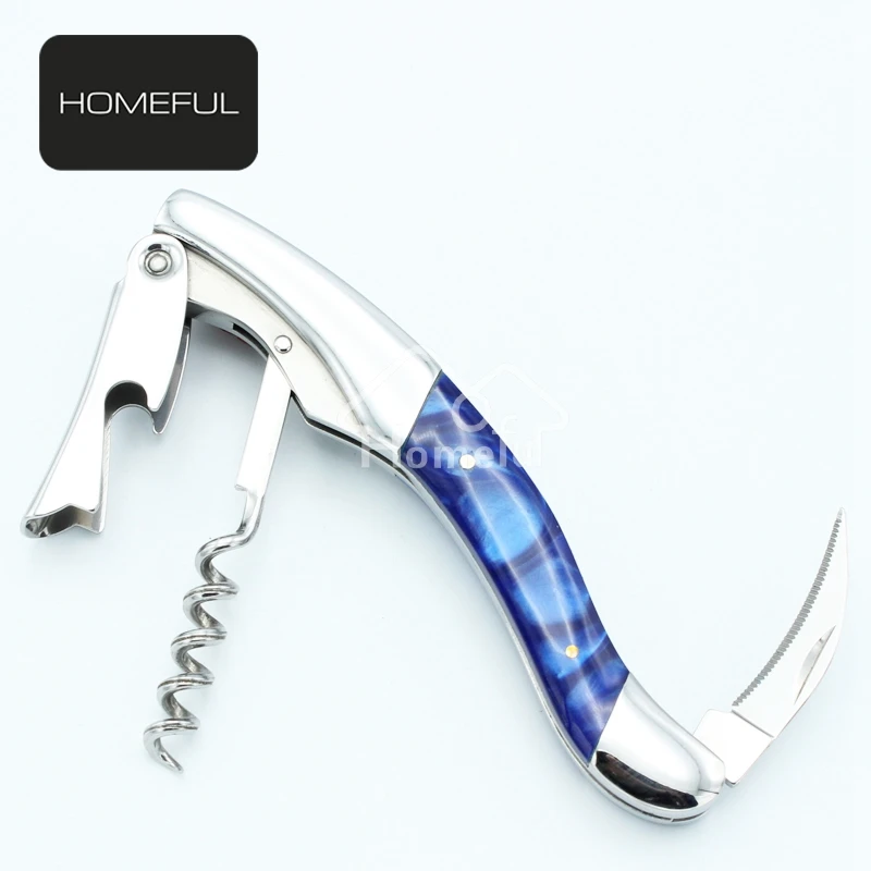 Premium multifunctional stainless steel can opener corkscrew
