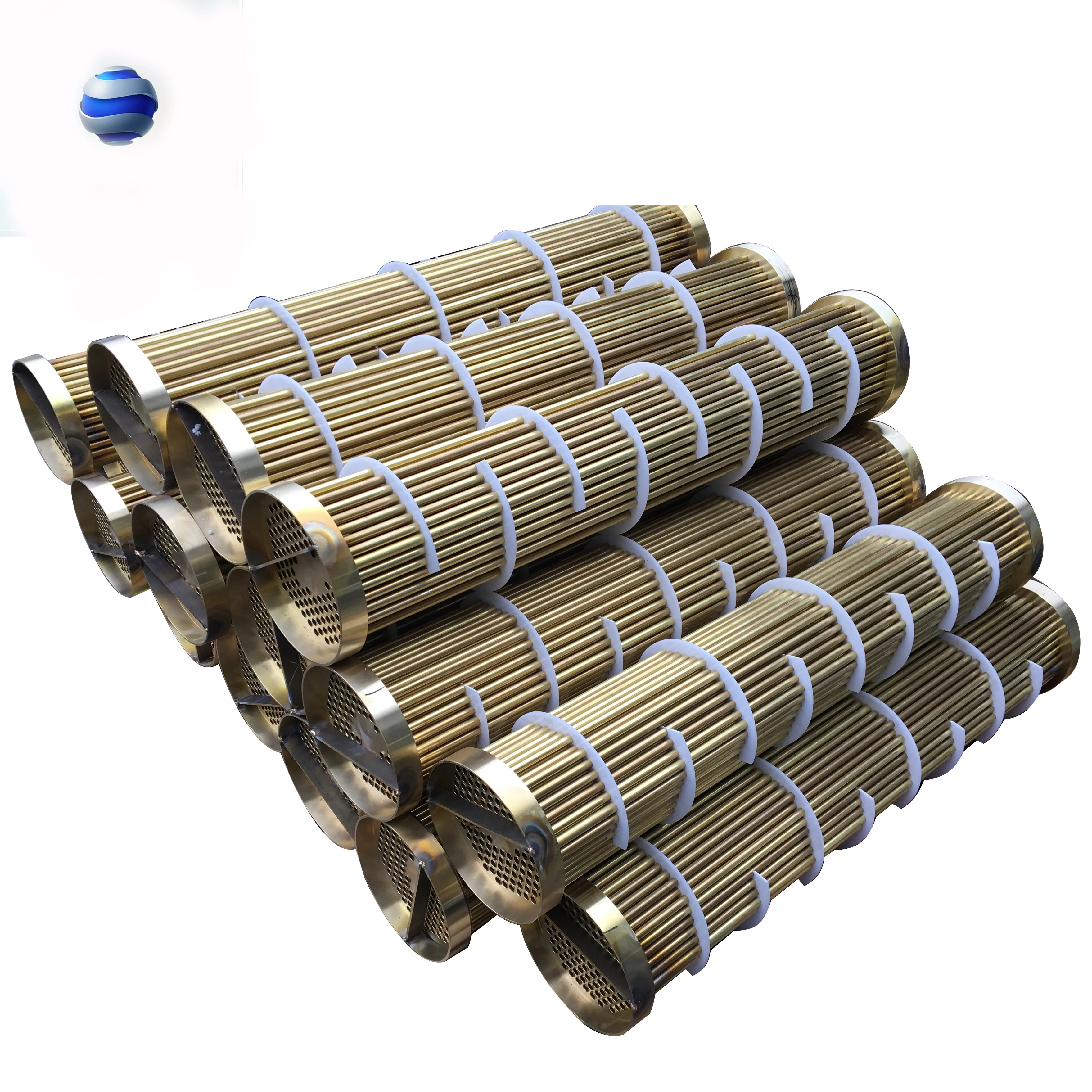 Marine oil cooler heat exchanger