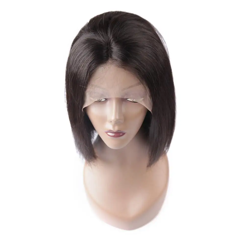 Short Size 8 Inch Human Hair Straight Bob Wig, Human Hair Lacefront Wigs 100% Natural Human Hair Online Sale