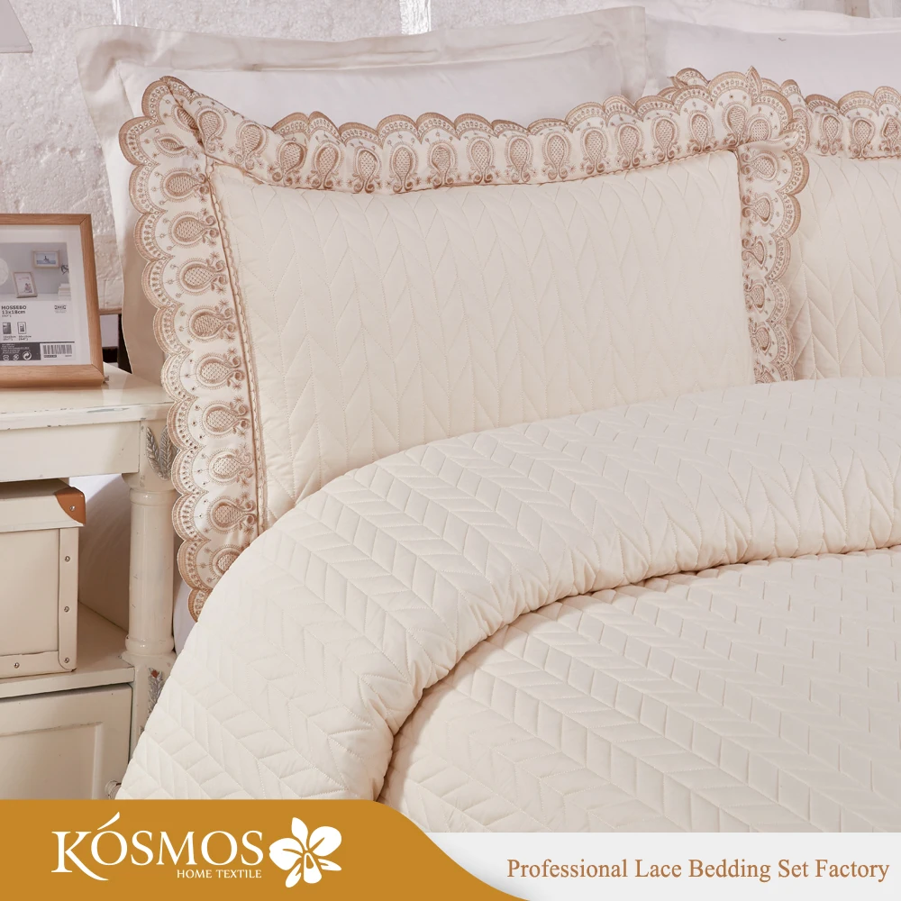 
KOSMOS Bedding Quilted Embroidery Design Bedspread Wholesale Bedspreads sets 
