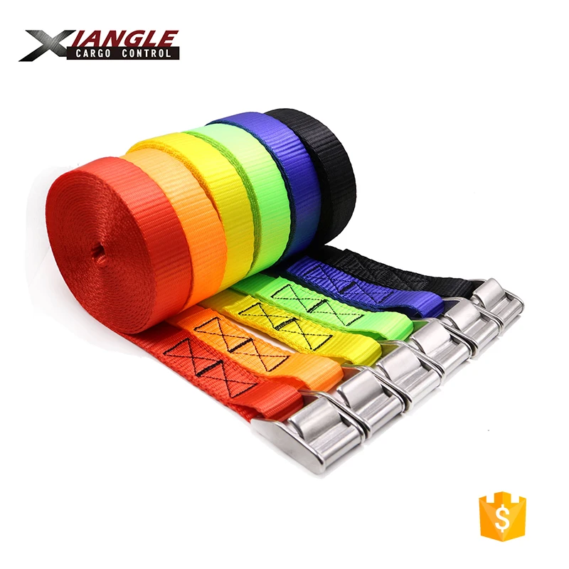 25mm heavy duty stainless steel cam buckle polyester cargo lashing tie down strap buckle