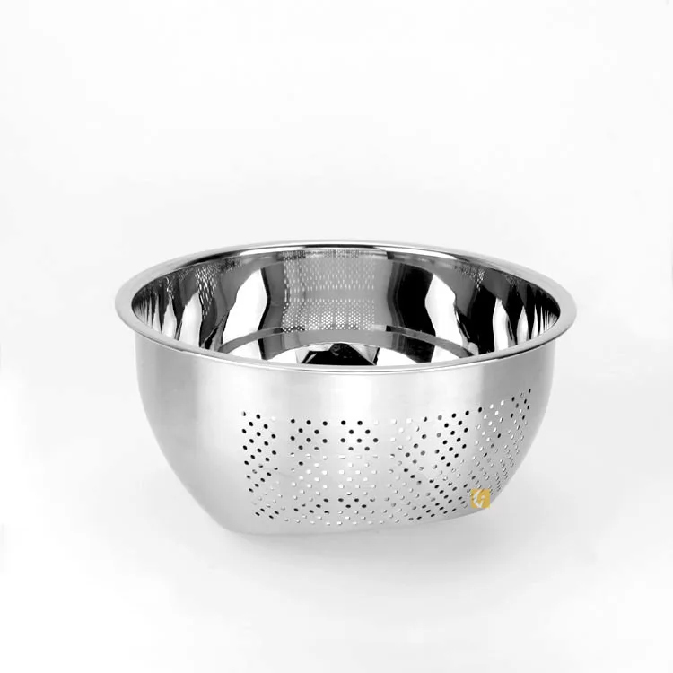 
304 Stainless steel Rice sieve Household kitchen supplies Rice pan Drainage basket 