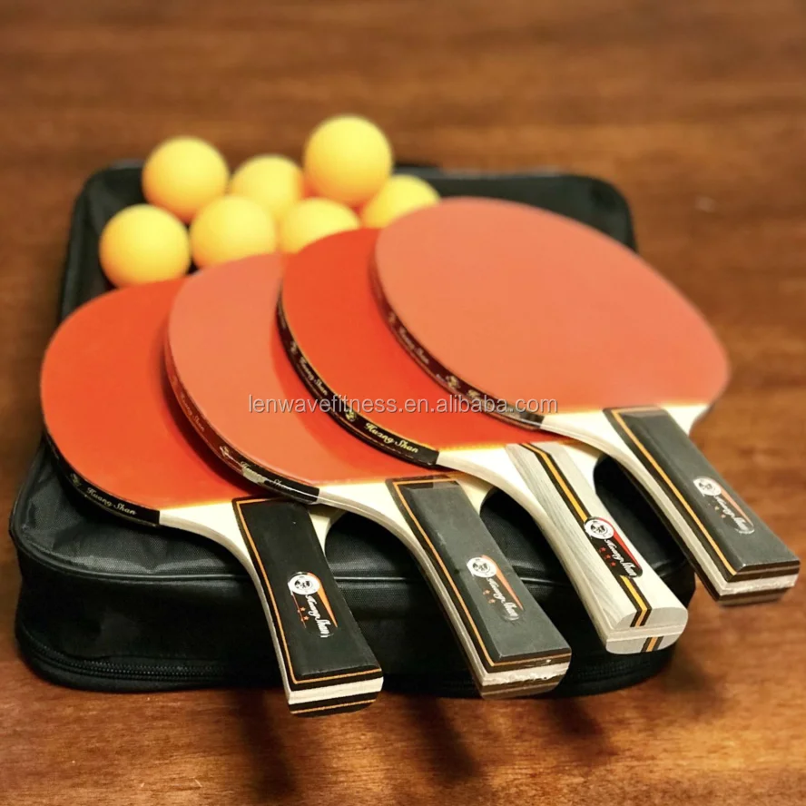 Профессиональный набор ракеток для настольного тенниса, настраиваемый логотип от производителя, 4 ракетки для пинг-понга