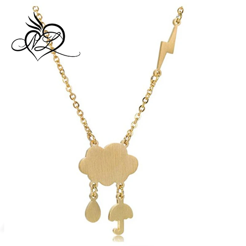 Cloud Lighting Bolt Sunny Necklace - Rain Earring Best Friend Necklaces